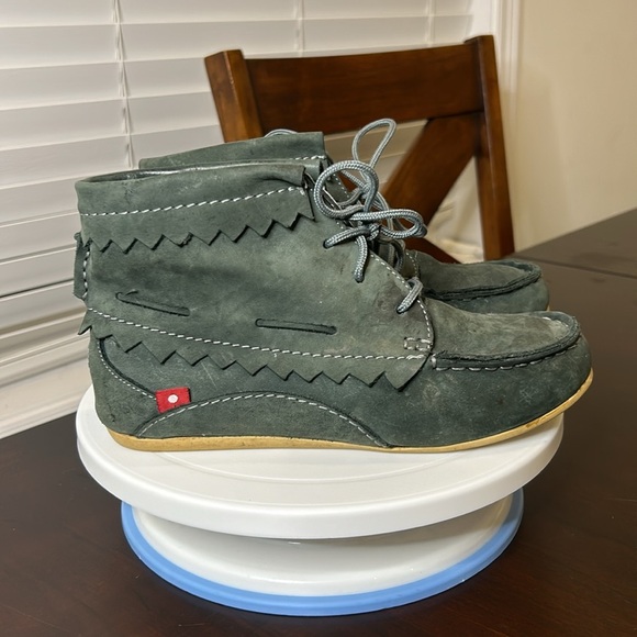 OLIBERTE Green Suede Hirari Moccasins Booties Made In Africa Women’s Size 39 - Picture 17 of 17
